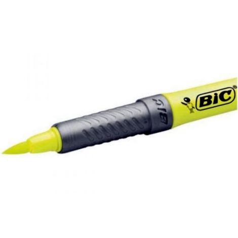 Zakreślacz Bic Fluo pędzelkowy 4.3mm, Żółty - 3